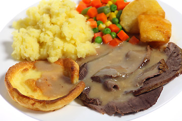 Image showing Roast beef dinner