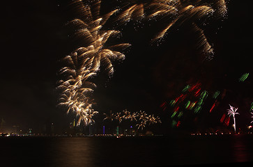 Image showing Qatar National Day fireworks in Doha
