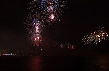 Image showing Qatar National Day fireworks in Doha