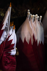 Image showing Qatari flags on sale