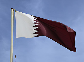 Image showing The Qatari national flag