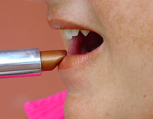 Image showing Woman with lipstick