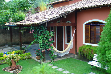 Image showing Colonial red house