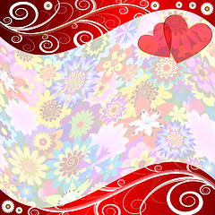 Image showing Floral valentine background