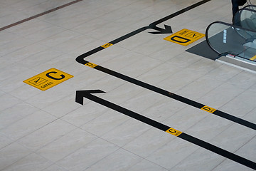 Image showing Gate signs in airport