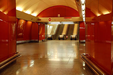 Image showing View of Subway Elevators