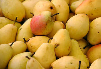 Image showing Closeup Image Of Pears On The Market