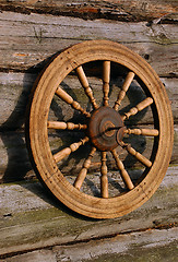 Image showing Spinning Wheel And Its Shadow