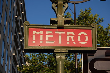 Image showing Metro