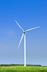 Image showing Wind turbine in field