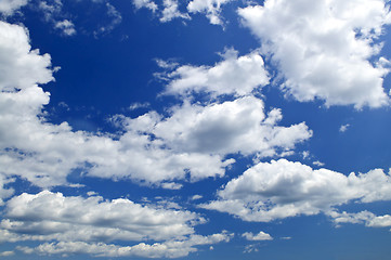 Image showing Blue sky with white clouds