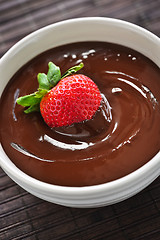 Image showing Strawberry dipped in chocolate