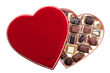 Image showing Heart Shaped Box of Chocolates