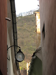 Image showing The narrowest street in Europe, Brasov, Romania, Eastern Europe