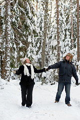 Image showing Couple in forest