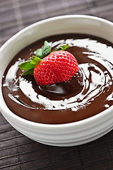 Image showing Strawberry dipped in chocolate