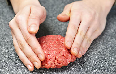 Image showing Cooking with ground beef