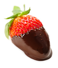 Image showing Strawberry dipped in chocolate