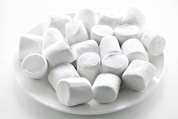 Image showing Marshmallows on plate