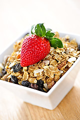 Image showing Breakfast granola cereal