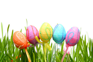 Image showing Colorful Easter eggs