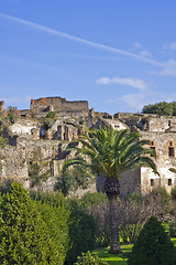 Image showing landscape of pompeii ruins