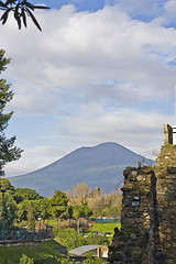 Image showing landscape of pompeii ruins