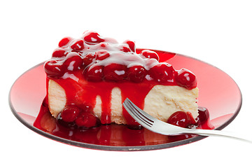 Image showing Cherry cheese cake