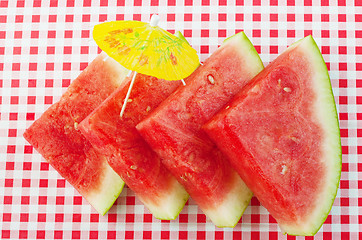 Image showing watermelon wedges