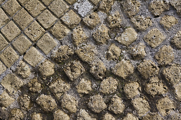 Image showing wall of ruined pompeii building