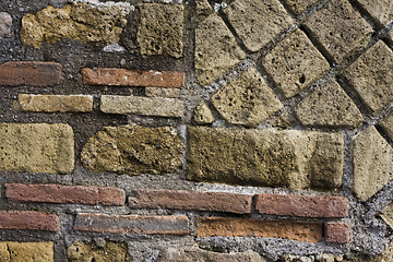 Image showing wall of ruined pompeii building