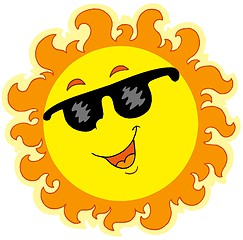 Image showing Spring Sun with sunglasses