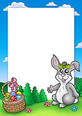 Image showing Easter frame with cute bunny