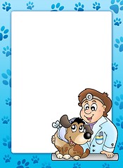 Image showing Blue frame with veterinary theme