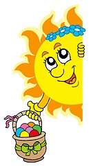 Image showing Lurking Sun with Easter eggs