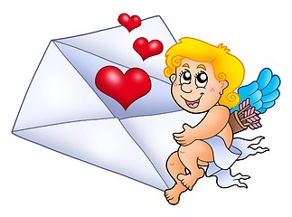 Image showing Cupid holding envelope 1