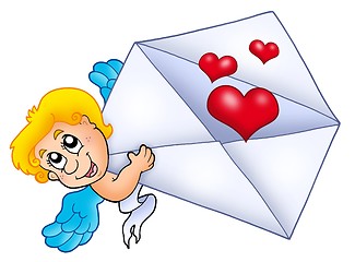 Image showing Cupid holding envelope 2