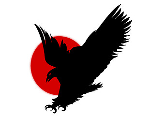 Image showing Silhouette eagle