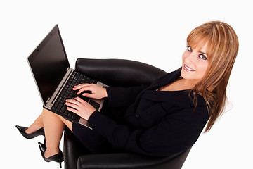 Image showing Attractive twenties caucasian business woman