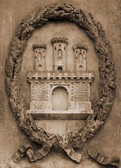 Image showing Bas-relief in Cluj Napoca, Romania, Eastern Europe