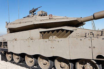 Image showing New Israeli Merkava Mark IV tank in museum