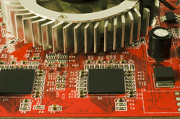Image showing Red circuit board