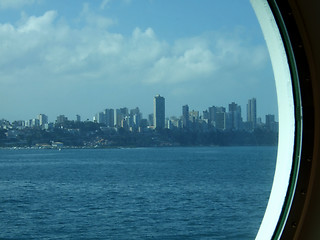 Image showing Salvador city seen from Passenger Cruise ship window