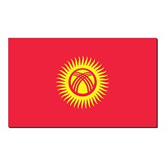 Image showing The national flag of Kyrgyzstan