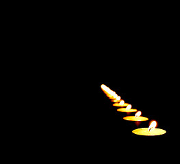 Image showing Candles in dark