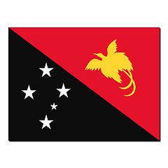Image showing The national flag of Papua New Guinea