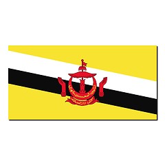 Image showing The national flag of Brunei