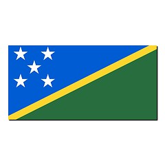 Image showing The national flag of Solomon Islands