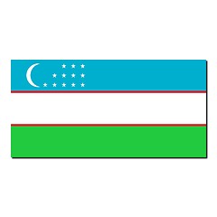 Image showing The national flag of Uzbekistan