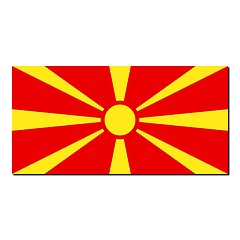 Image showing The national flag of Macedonia